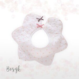 NEW - Flower Baby Girl Bibs  - 360 Rotate Baby Girl Bibs - Baby Girl Bibs Gifts